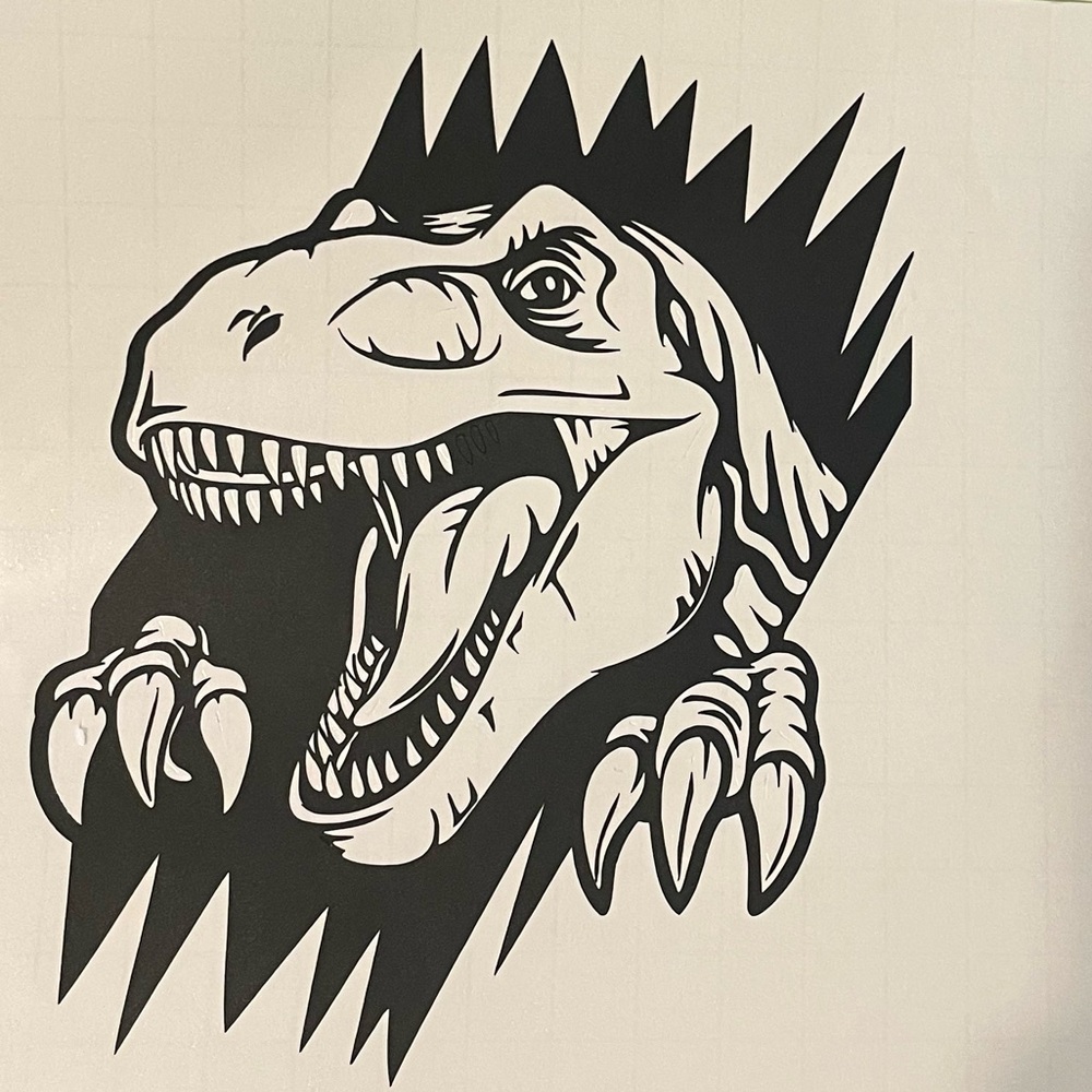 Black Dino decal